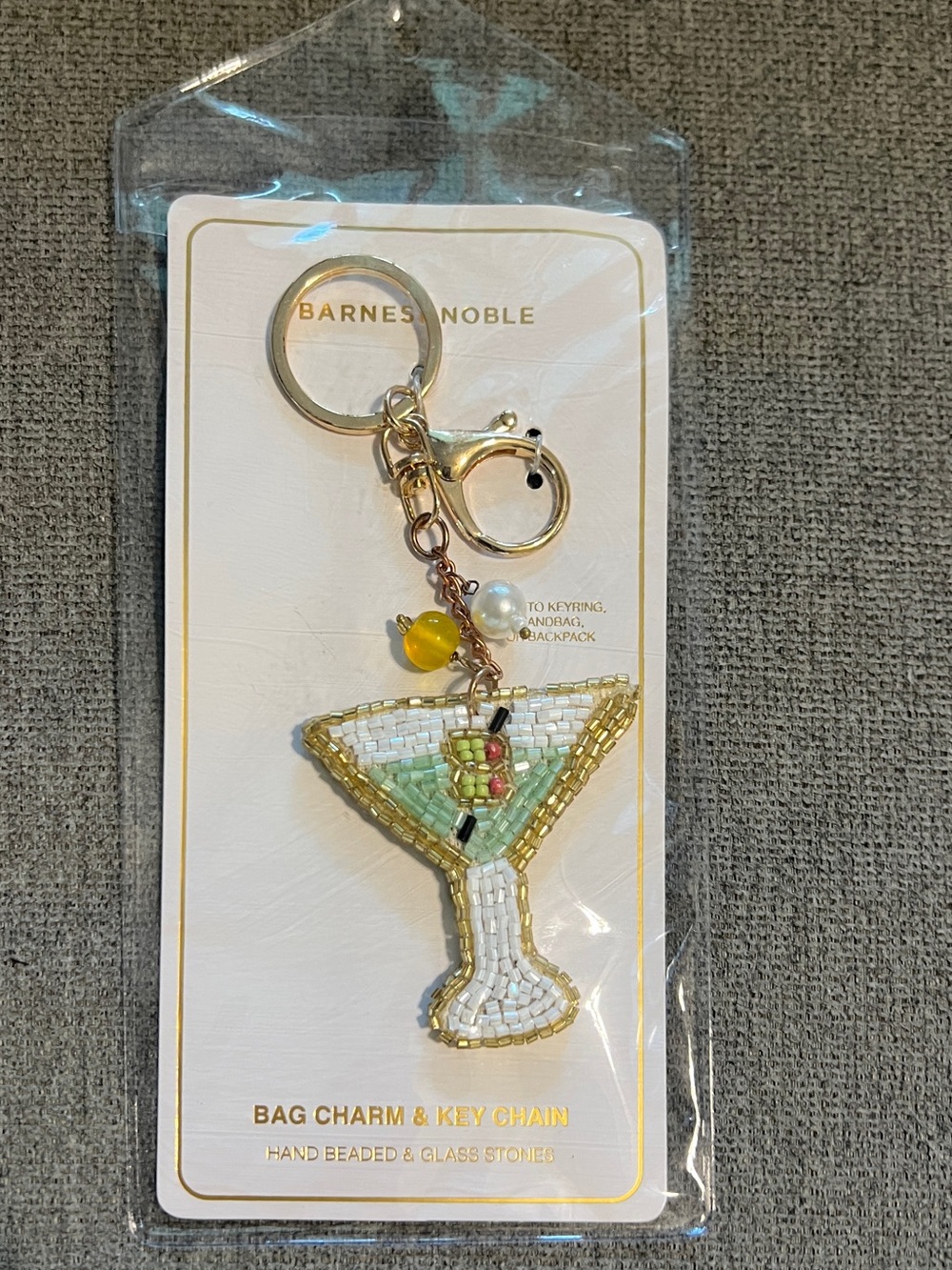 Martini glass Keychain/Bag Charm